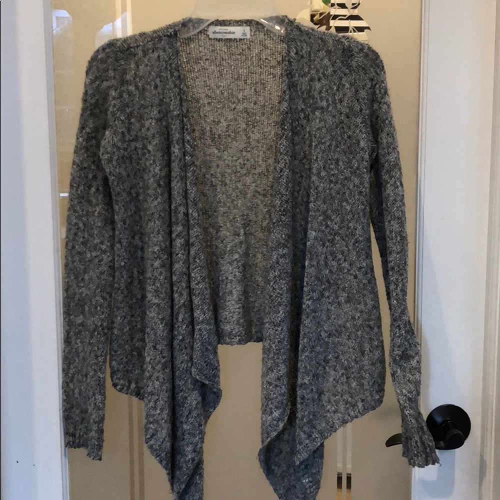 Abercrombie Gray Cardigan sweater Small 10/12